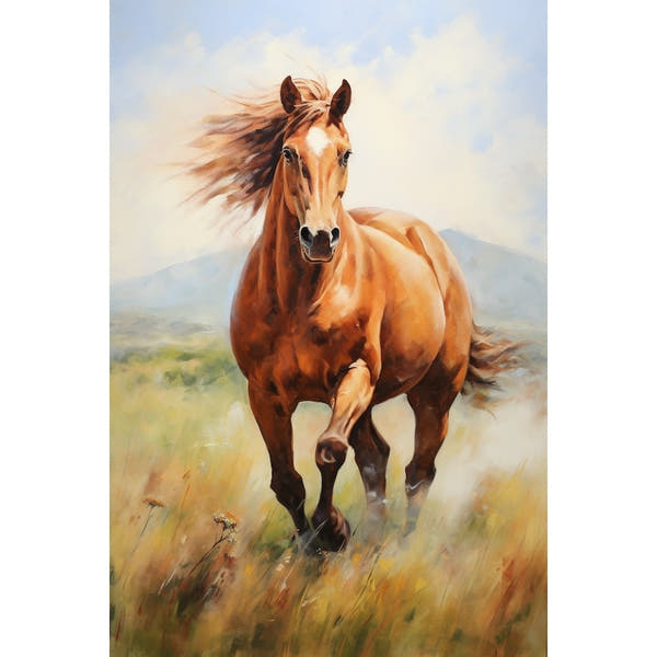 Painterly horse canvas