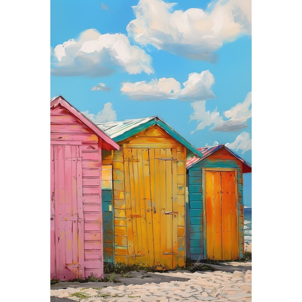 Canvas of Beach Huts