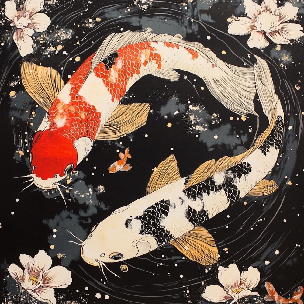 Koi Fish Acrylic Canvas