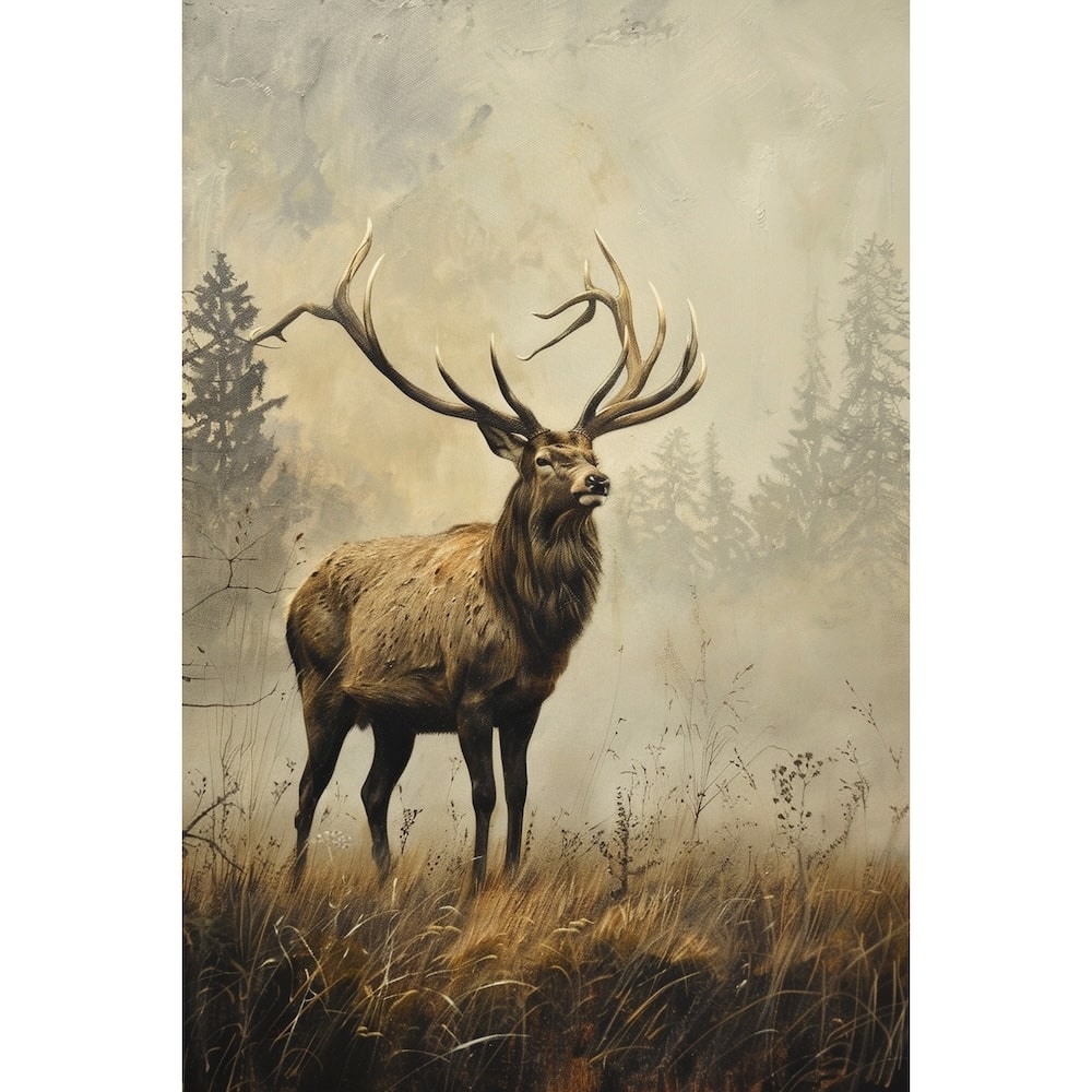 Stag Oil Canvas