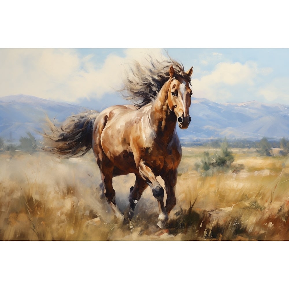 Running Horse Acrylic Canvas