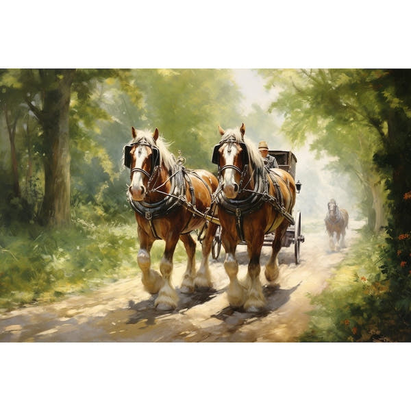 Horse Carriage Canvas