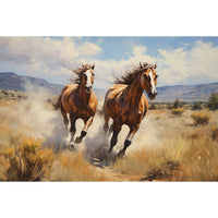Thumbnail for Canvas of Wild Horses Running