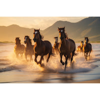 Thumbnail for Horses Running through Water Canvas