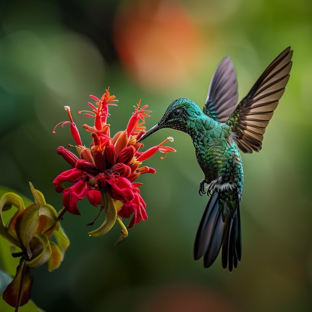 Hummingbrid Flower Canvas
