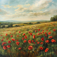 Thumbnail for Acrylic Canvas of Poppies