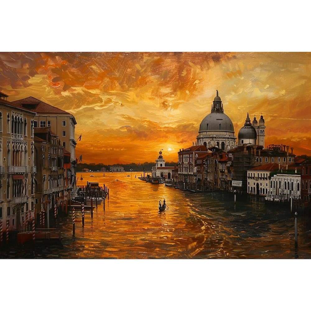 Sunset in Venice Canvas