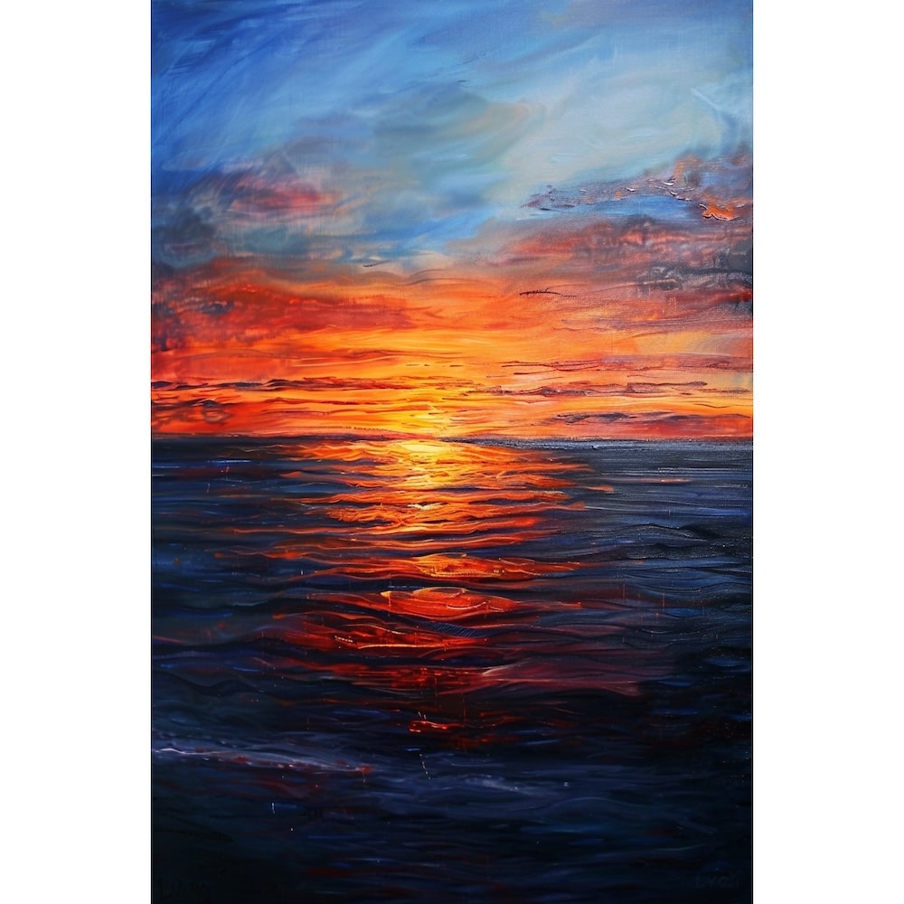 Sea Sunset Acrylic Canvas