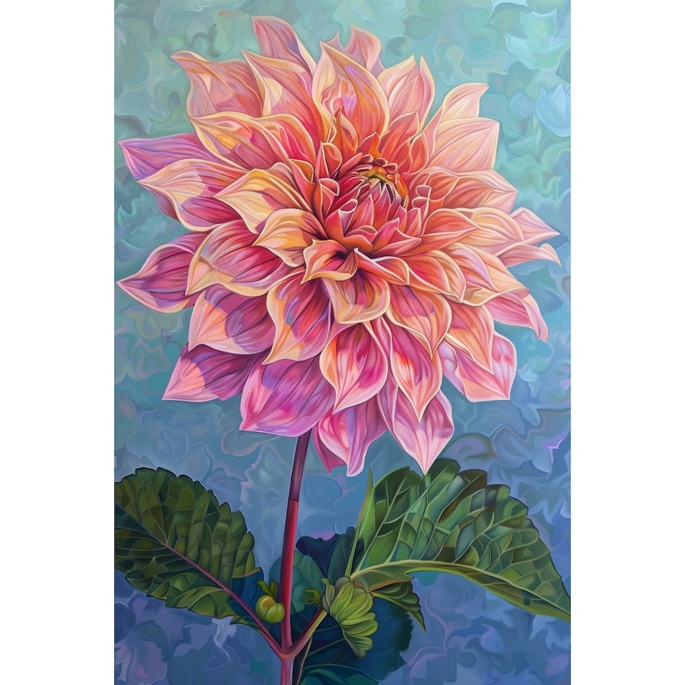 Dahlia Flower Acrylic Canvas