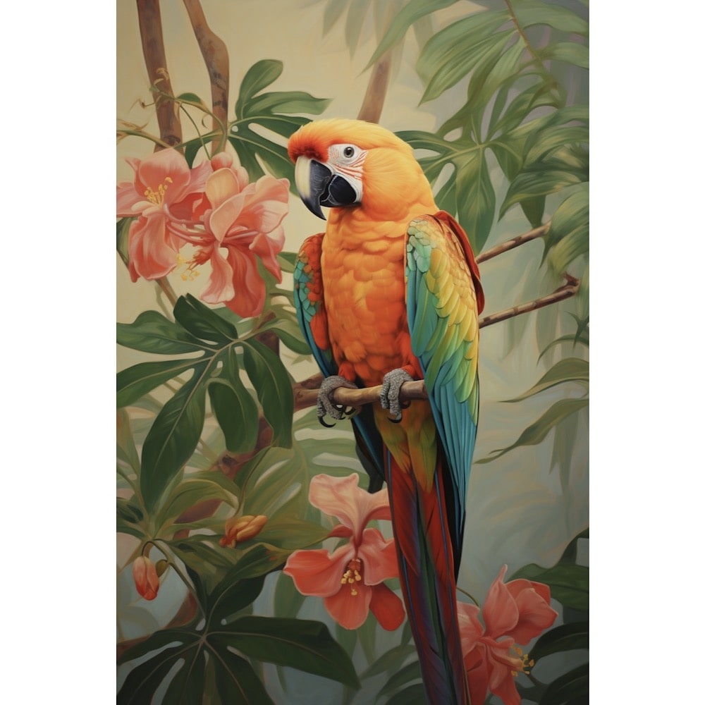 Feng Shui Parrot Canvas
