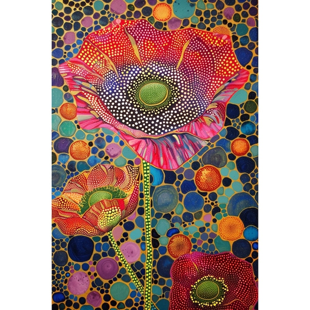 Dot Flower Canvas