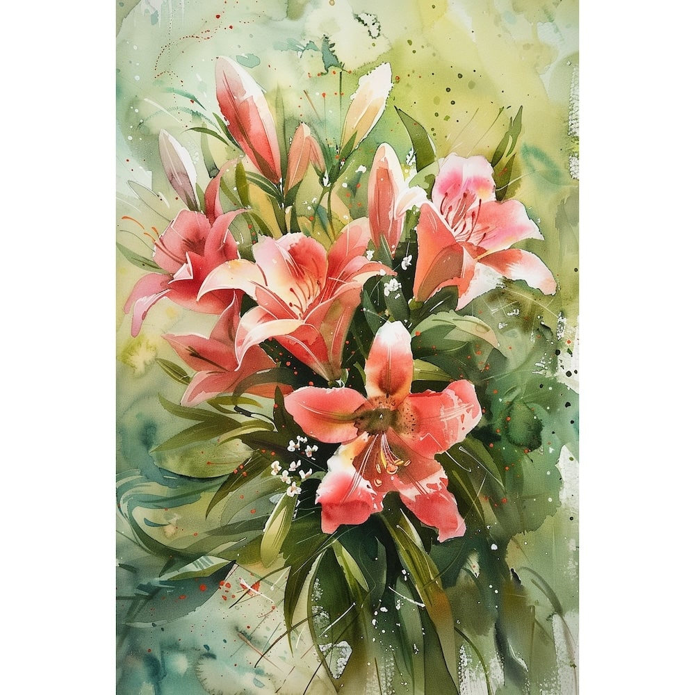 Flower Watercolor Canvas