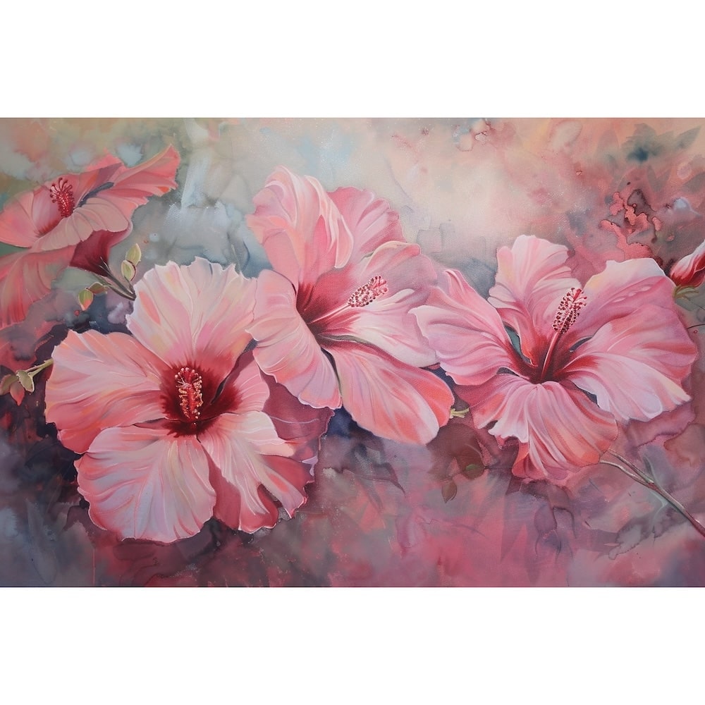 Pink Flower Oil Canvas