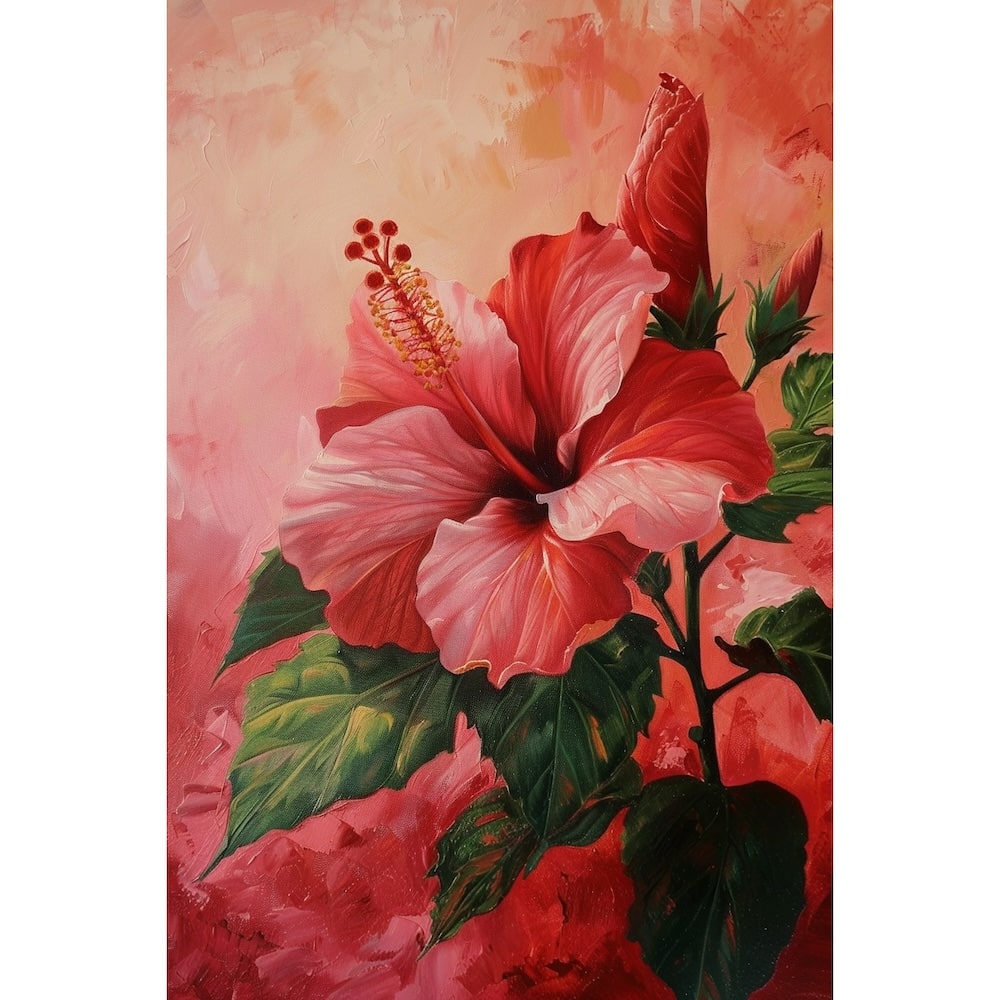Hibiscus Flower Acrylic Canvas