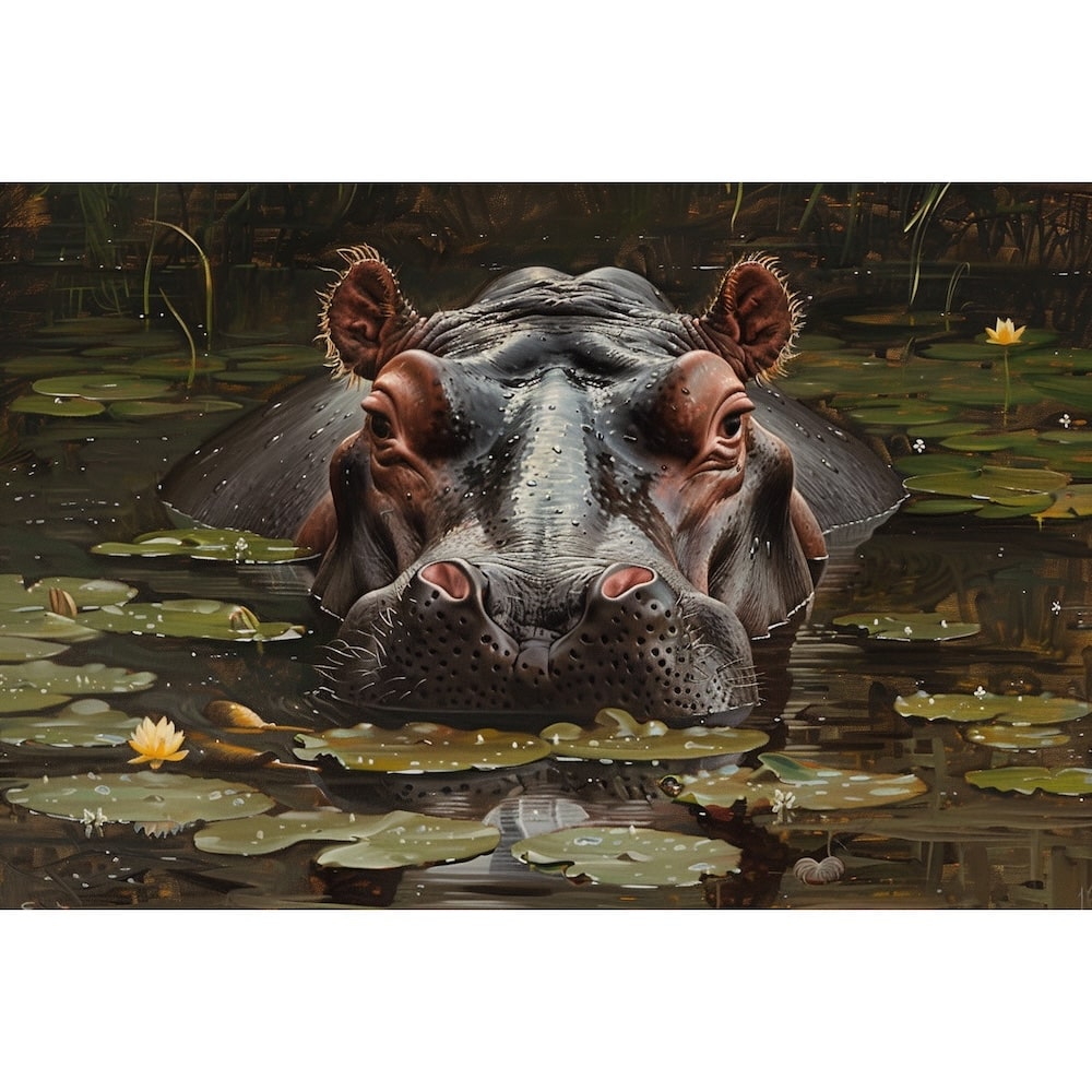 Hippopotamus Canvas