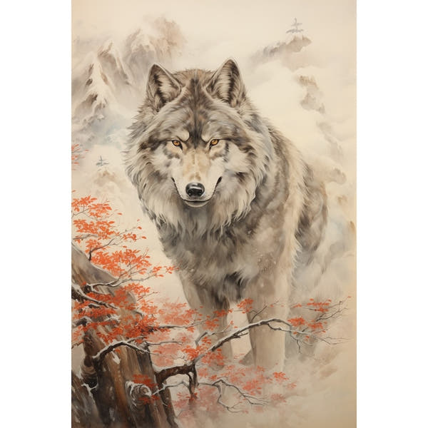 Japanese Wolf Canvas