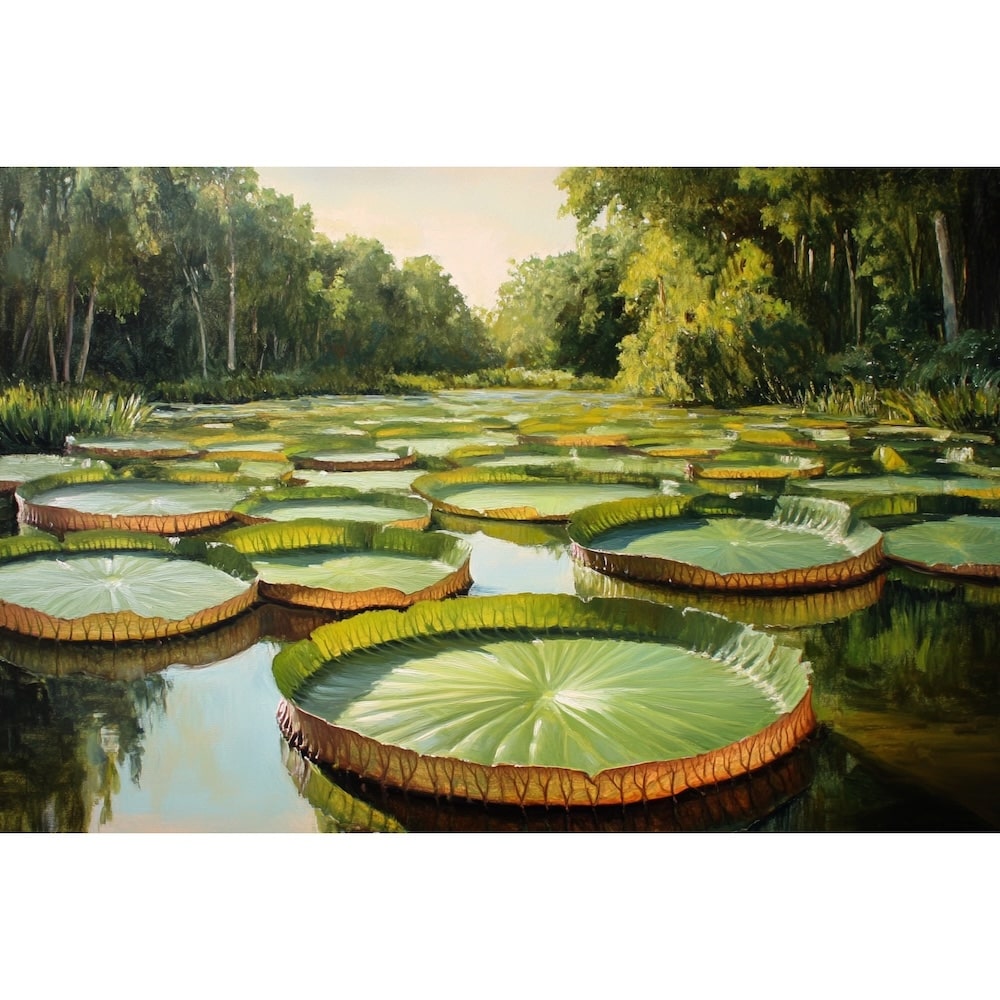 Oil Canvas of Garden