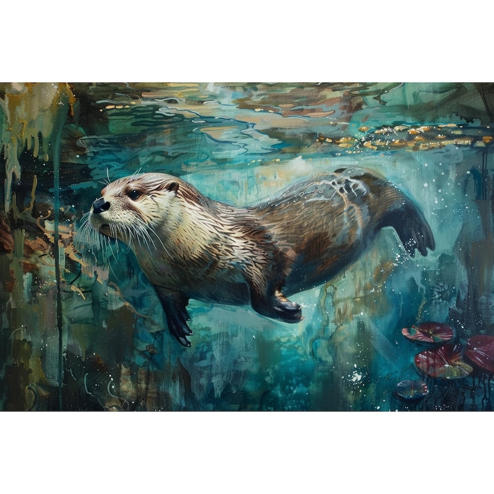Otter Oil Canvas