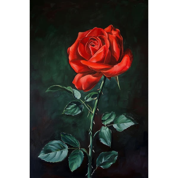 Rose Acrylic Canvas Painting