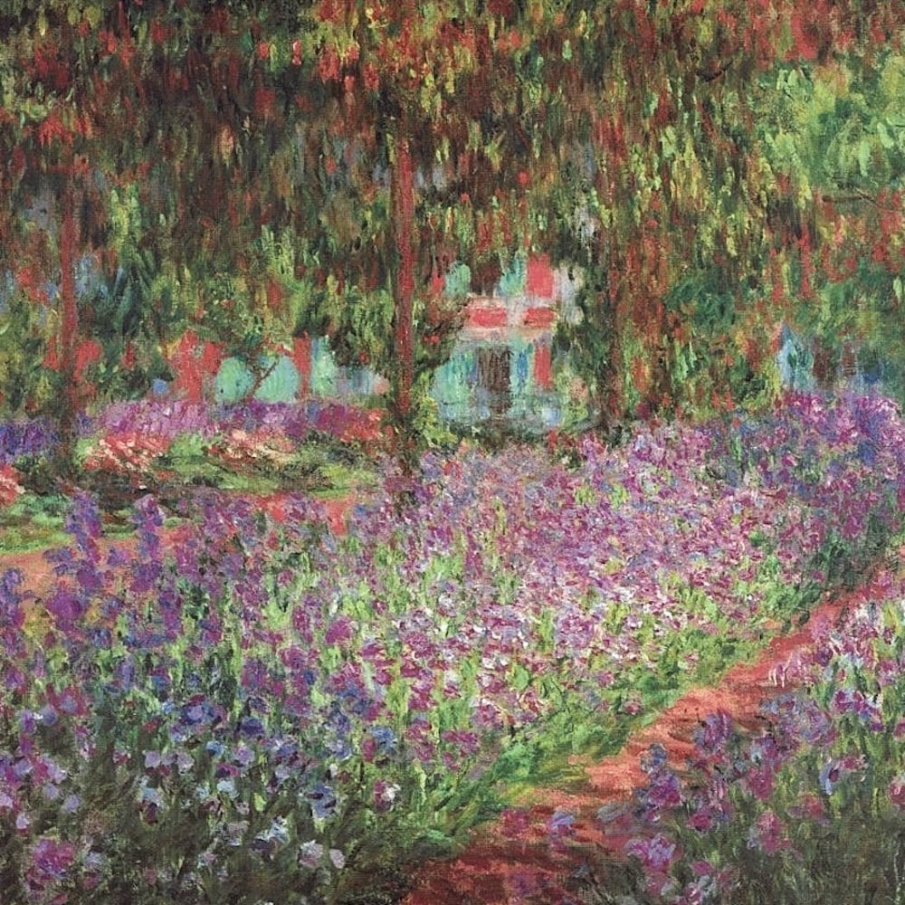 Garden at Giverny Canvas Claude Monet