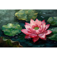 Thumbnail for Lotus Oil Canvas on Canvas