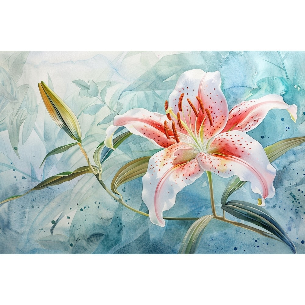 Lily Flower Oil Canvas