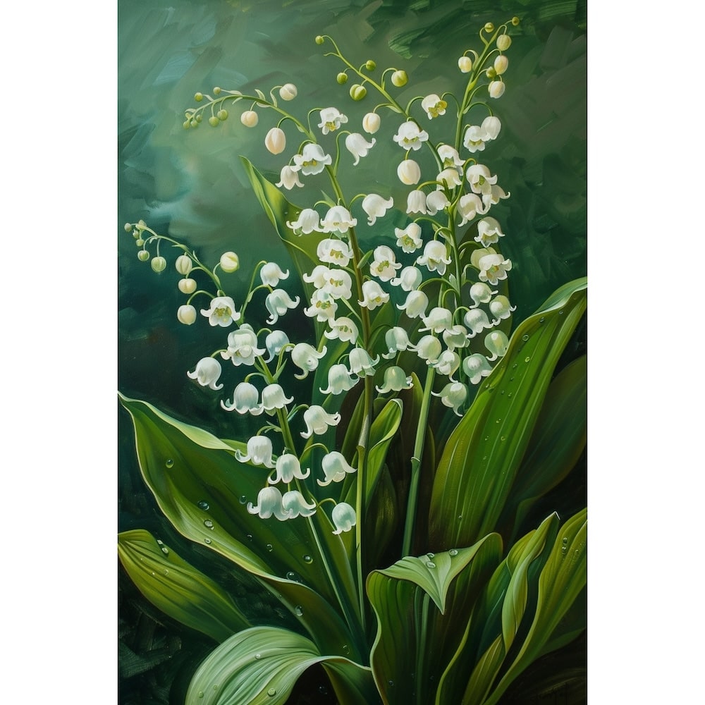 Canvas of Lily of the Valley Flowers