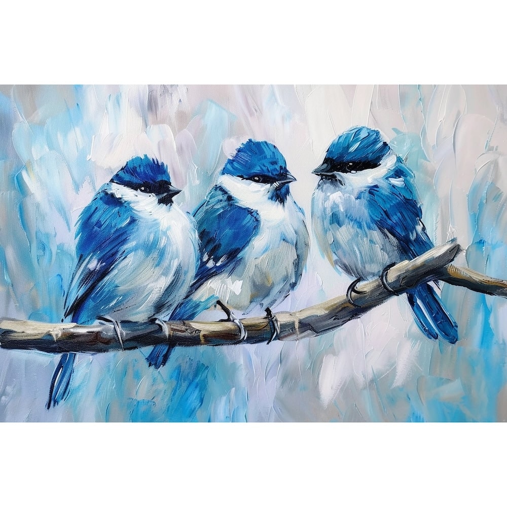 Canvas of Birds in Acrylic