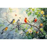 Thumbnail for Canvas of Birds on Branches