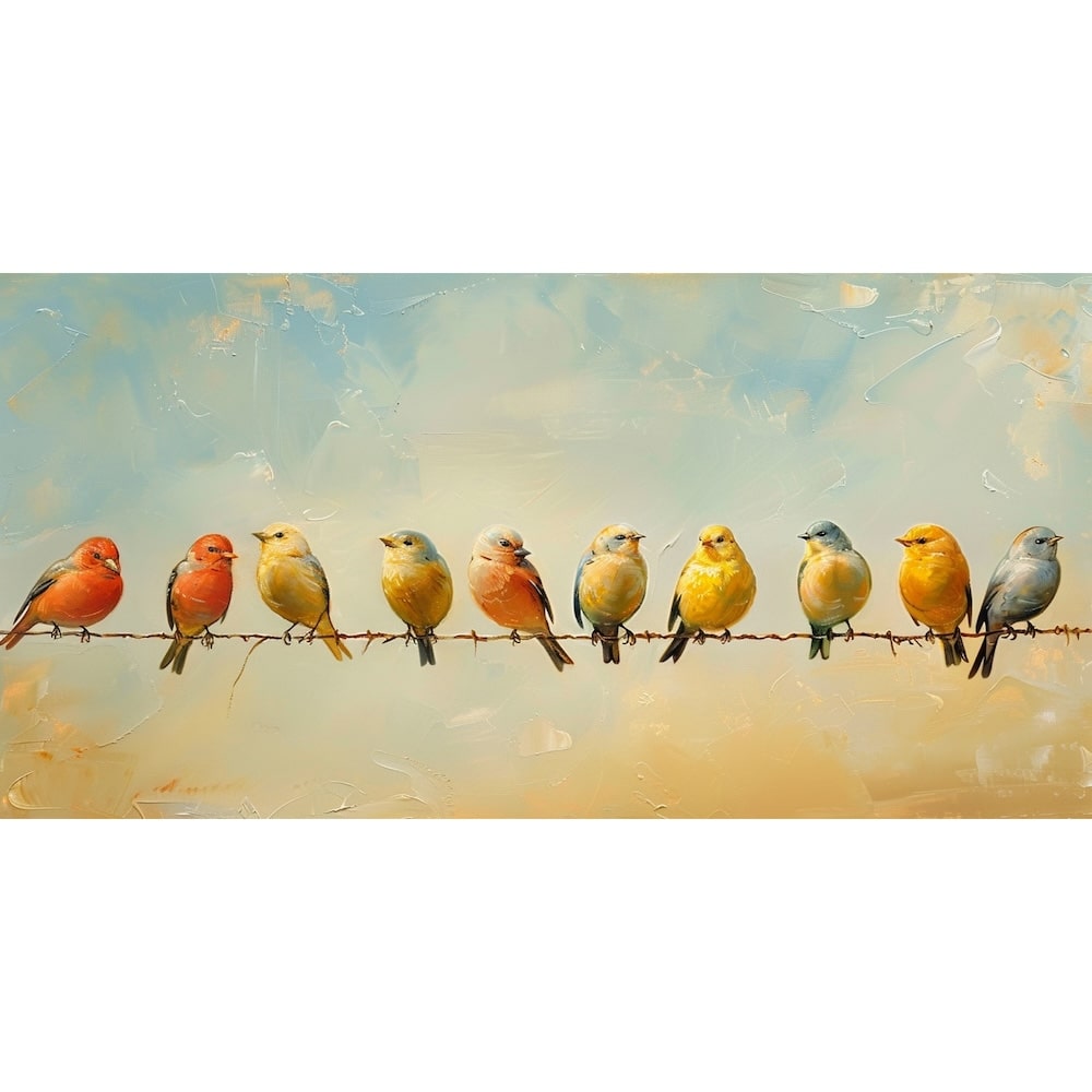 Birds on a Wire Canvas