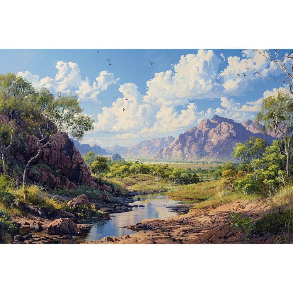 Australian Landscape Oil Canvas