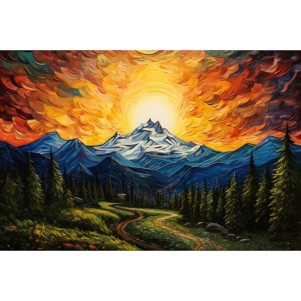 Mountain Range Acrylic Canvas
