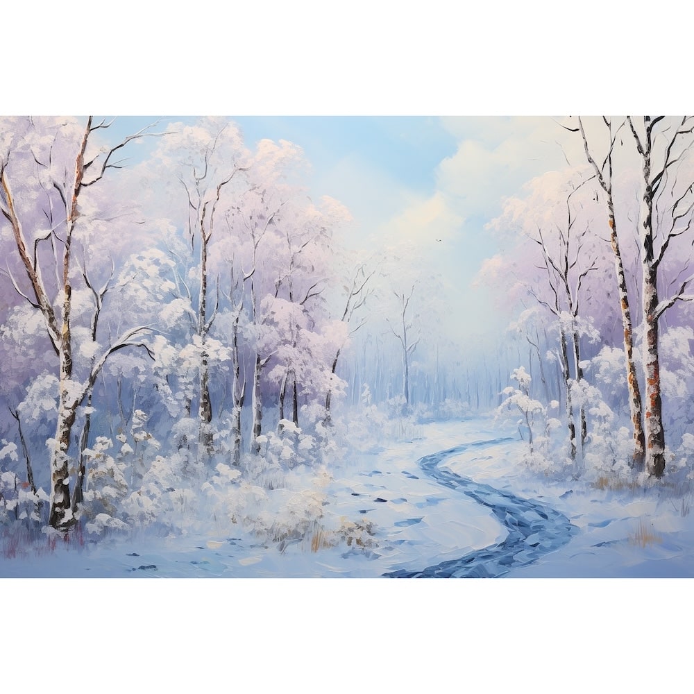 Winter Forest Painting Wall Art