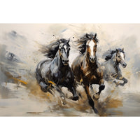 Thumbnail for Abstract Canvas of Horses