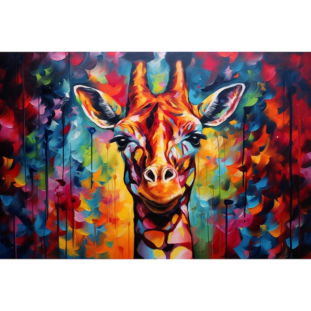 Giraffe Abstract Canvas