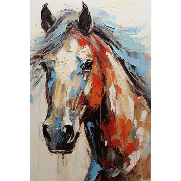 Colorful Horse Head Canvas