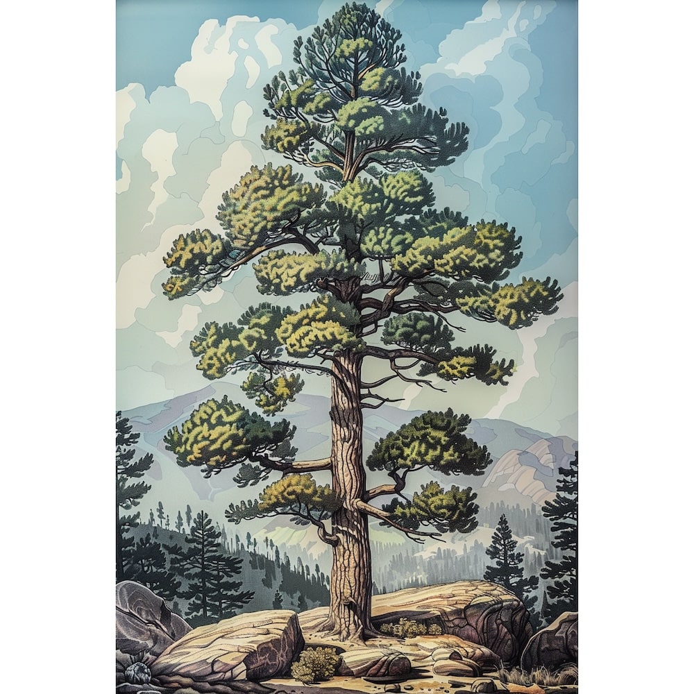Pine Tree Painting Canvas