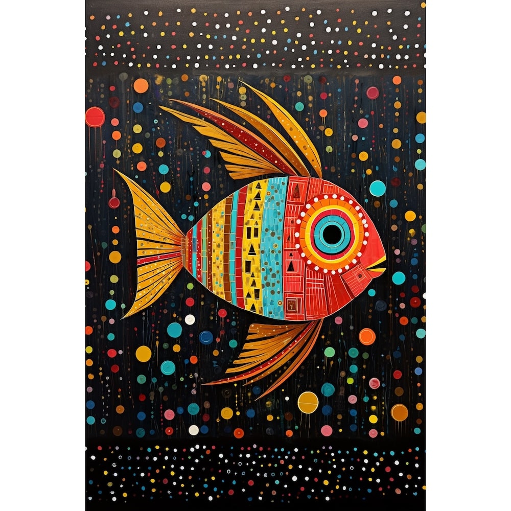 Fish Dot Canvas