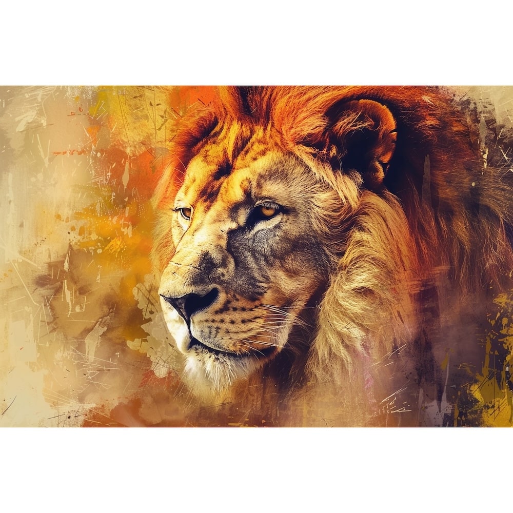 Regal Lion Oil Canvas