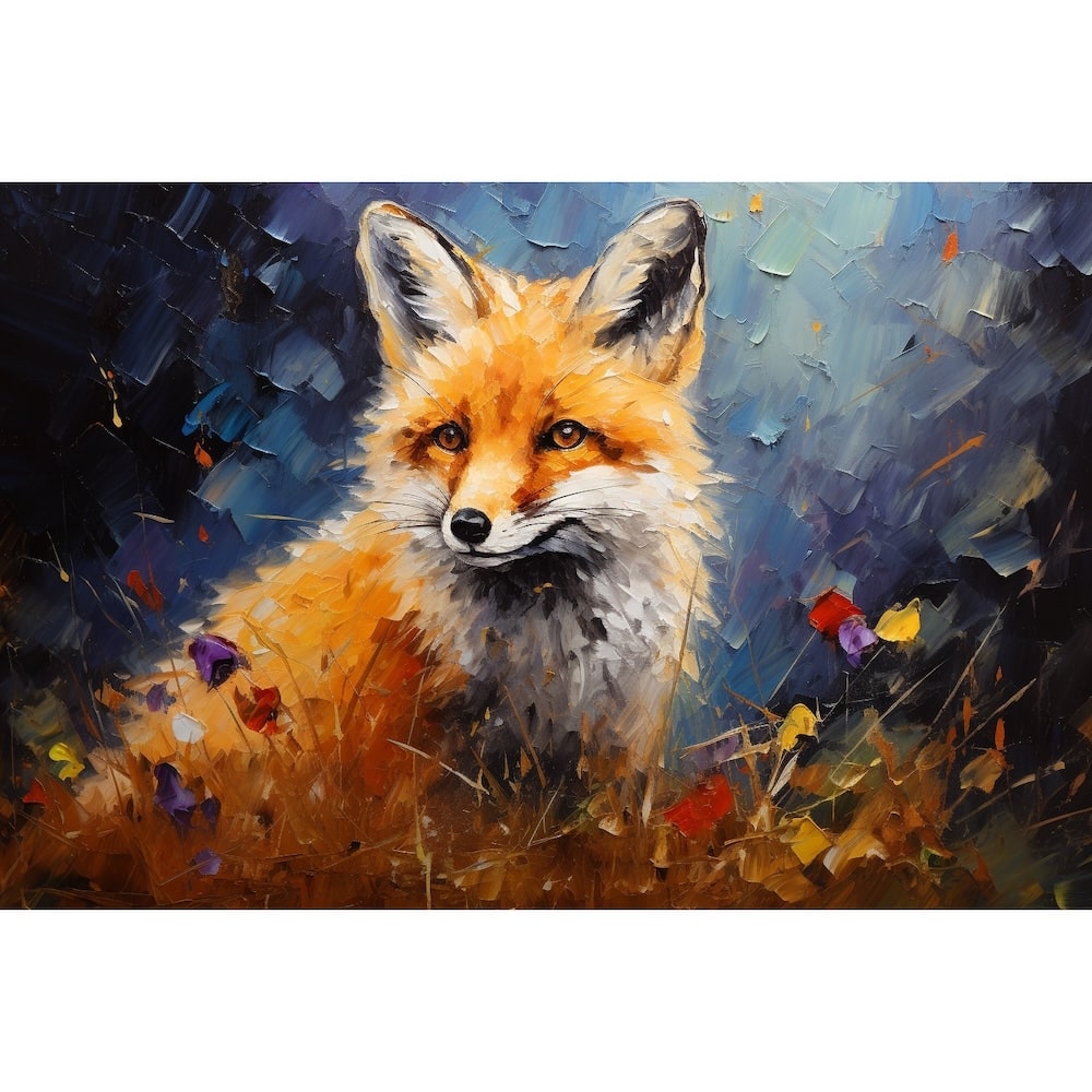 Colorful Fox Canvas