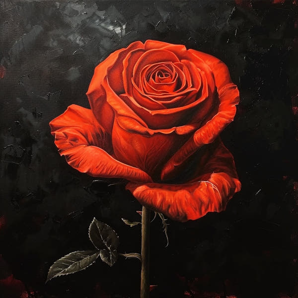 Red Rose Canvas
