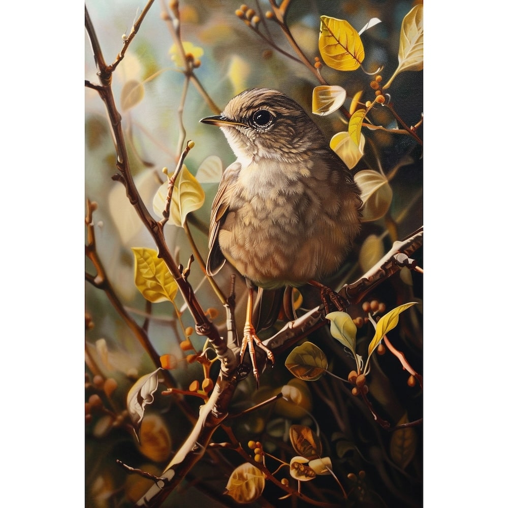 Nightingale Bird Canvas
