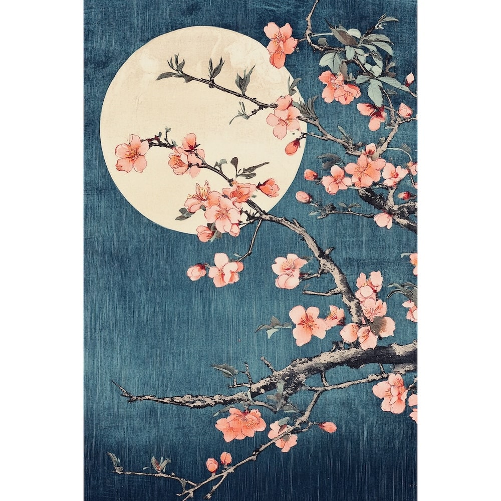 Cherry Blossom Moon Canvas