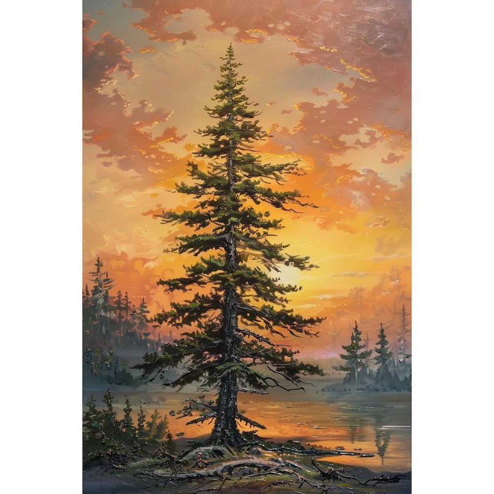 Lake and Trees Canvas