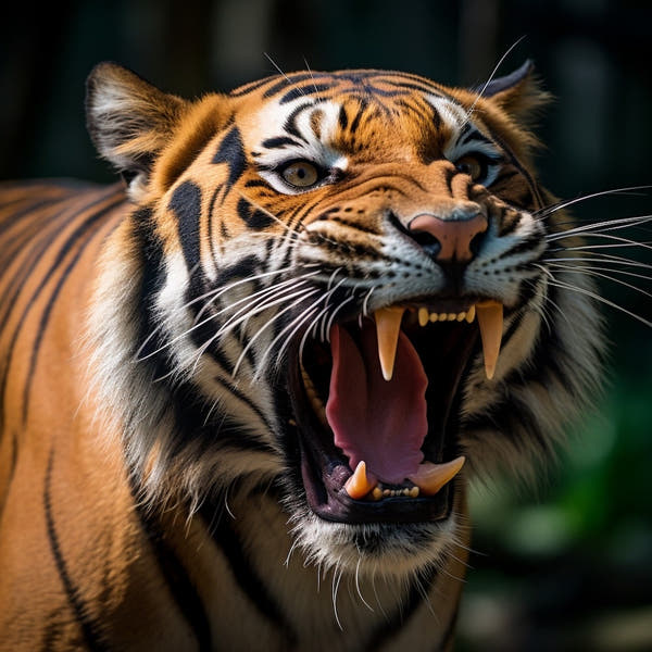 Painterly tiger canvas