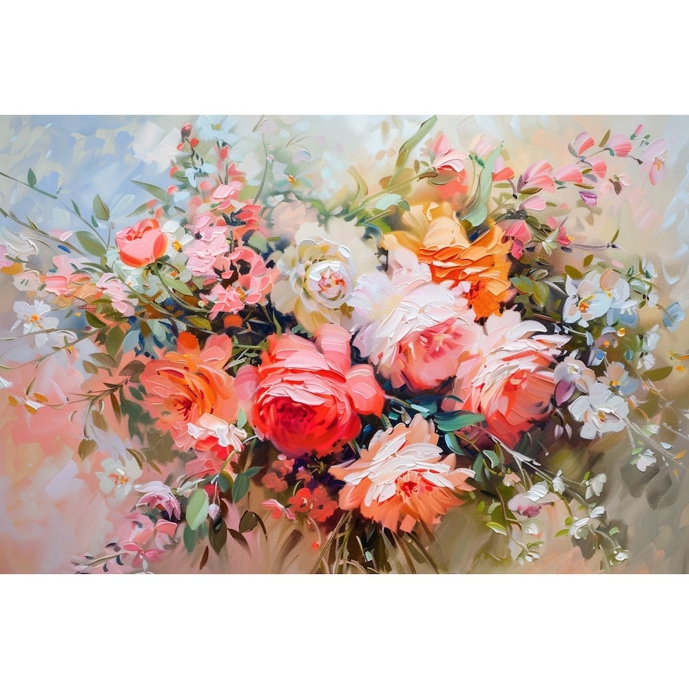 Acrylic Flower Canvas on Canvas
