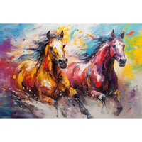 Thumbnail for Colorful Horses Canvas