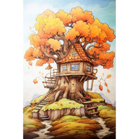 Thumbnail for Autumn Cabin canvas