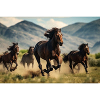 Thumbnail for Canvas of Horses Running