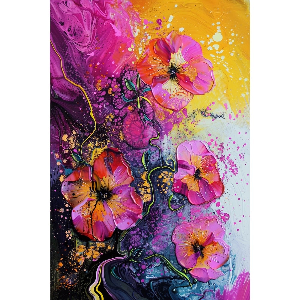 Modern Flower Art Canvas